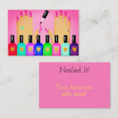 Nagel! Salon Pink Visitenkarte (Vorne/Hinten)