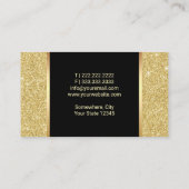 Nagel-Salon-Polnisch-Flaschen-moderner GoldGlitzer Visitenkarte (Rückseite)