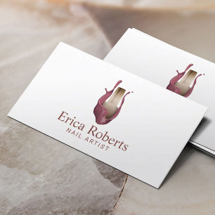 Nagel-Salon-Polnisch-Goldflaschen-moderner Visitenkarte