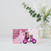 Nagel-Salon-Roller-Mädchen-Glitzer-Polnisches Visitenkarte (Stehend Vorderseite)