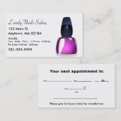 Nagel-Salon-Verabredung KRW kundenspezifische Terminkarte (Vorne/Hinten)