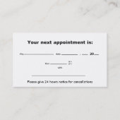 Nagel-Salon-Verabredung KRW kundenspezifische Terminkarte (Rückseite)