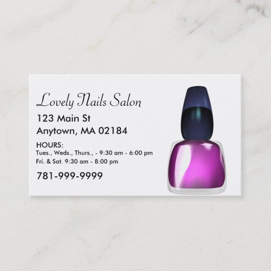 Nagel-Salon-Verabredung KRW kundenspezifische Terminkarte (Vorderseite)