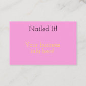 Nagel! Salon Visitenkarte (Rückseite)