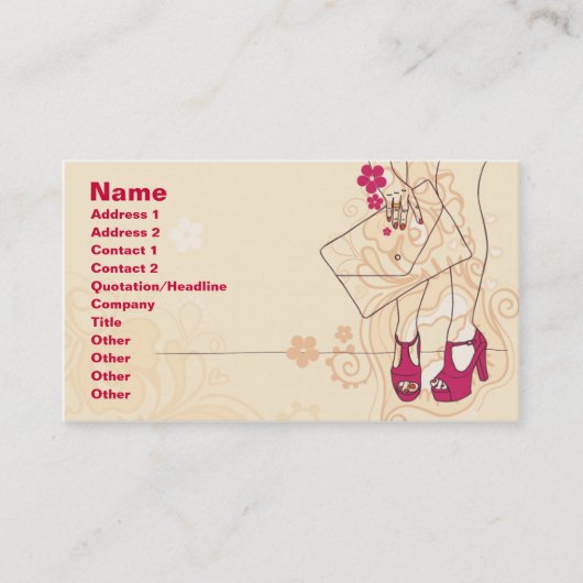 Nagel-Salon-Visitenkarte Visitenkarte (Vorderseite)