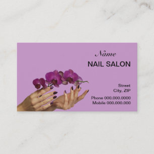 Nagel-Salon-Visitenkarte - wählen Sie Ihre Farbe Terminkarte