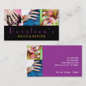 Nägel, Salon, Wellness-Center, Beauty Business Car Visitenkarte (Vorne/Hinten)