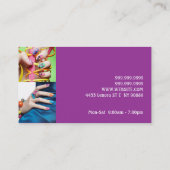 Nägel, Salon, Wellness-Center, Beauty Business Car Visitenkarte (Rückseite)