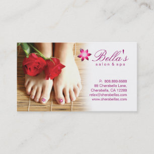 Nagel-Salon-Wellness-Centerpedicure-Blume lila Visitenkarte