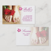Nagel-Salon-Wellness-Centerpedicure-Blume lila Visitenkarte (Vorne/Hinten)