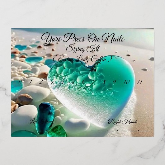 Nägel-Skalierungsdiagramm Folien Feiertagspostkarte (Vorderseite)