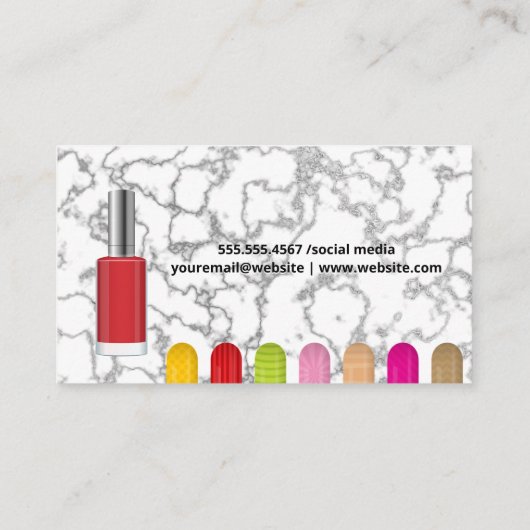 Nägel | Sortennagel Polnisch Visitenkarte (Rückseite)