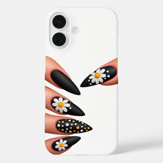 Nägel Stil schwarz Case-Mate iPhone Hülle (Rückseite)