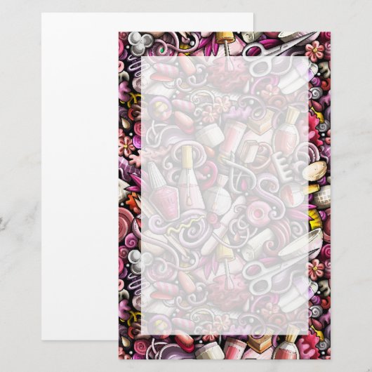 Nagel-Studio-Muster Briefpapier (Vorne/Hinten)