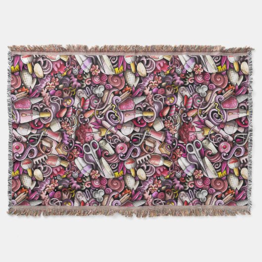 Nagel-Studio-Muster Decke (Vorderseite)