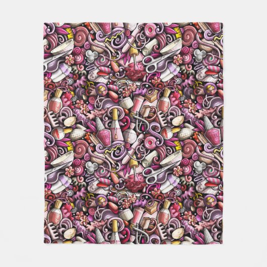 Nagel-Studio-Muster Fleecedecke (Vorderseite)