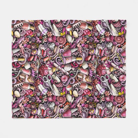 Nagel-Studio-Muster Fleecedecke (Vorderseite (Horizontal))