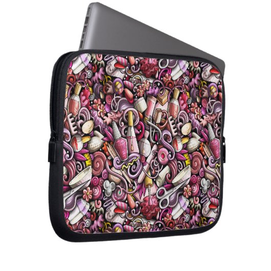 Nagel-Studio-Muster Laptopschutzhülle (Vorne Rechts)