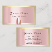 Nägel Stylist Manicure Rose Gerahmt Blush Visitenkarte (Vorne/Hinten)