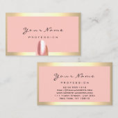 Nägel Stylist Manicure Rose Gerahmte Rose Visitenkarte (Vorne/Hinten)