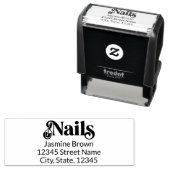 Nagel-Tech-Custom-Rücksendeadresse Elegant Permastempel (Beispiel)
