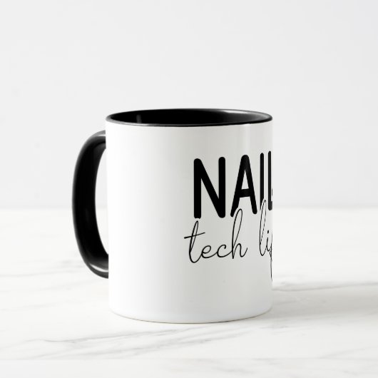 Nagel-Tech-Leben Tasse (Vorderseite Links)
