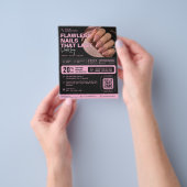 Nagel-Tech-Salon Studio Schönheit Ästhetik Pink Sc Flyer (Gruppe)