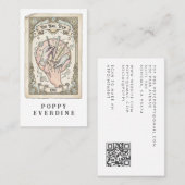 Nagel-Tech-Tarot-QR-Code-Karte Visitenkarte (Vorne/Hinten)