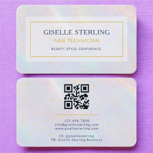 Nagel-Techniker Holografischer QR-Code Visitenkarte