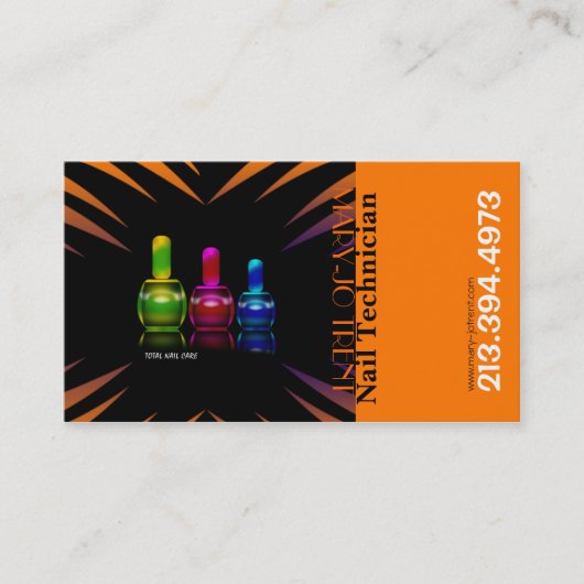 Nagel-Techniker-/Künstler-/Manikürist-Visitenkarte Visitenkarte (Vorderseite)