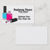 Nagel-Techniker-Manikürist-Visitenkarten Visitenkarte (Vorne/Hinten)