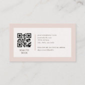 Nagel-Techniker QR-Code Blush Pink Visitenkarte (Rückseite)