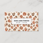 Nagel-Techniker QR CODE Tierhaut Leopard-Fleck Visitenkarte (Vorderseite)