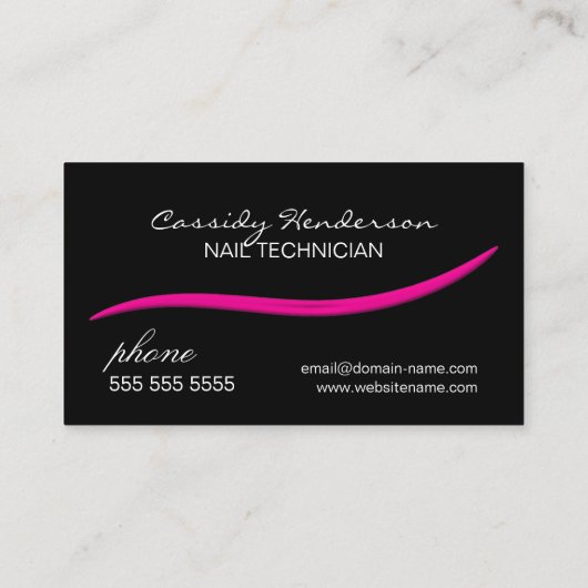 Nagel-Techniker/Schönheits-Salon Visitenkarte (Rückseite)