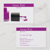 Nagel-Techniker-Streifen-Visitenkarte Terminkarte (Vorne/Hinten)