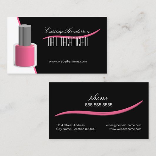 Nagel-Techniker Visitenkarte (Vorne/Hinten)