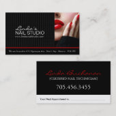 Nagel-Techniker ~ Visitenkarte-Schablone Terminkarte (Vorne/Hinten)