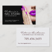 Nagel-Techniker ~ Visitenkarte-Schablone Terminkarte (Vorne/Hinten)