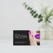 Nagel-Techniker ~ Visitenkarte-Schablone Terminkarte (Stehend Vorderseite)