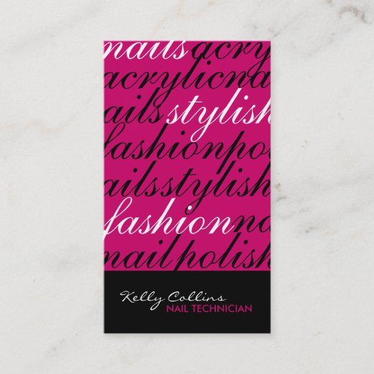 Nagel-Techniker-Visitenkarten Visitenkarte (Vorderseite)