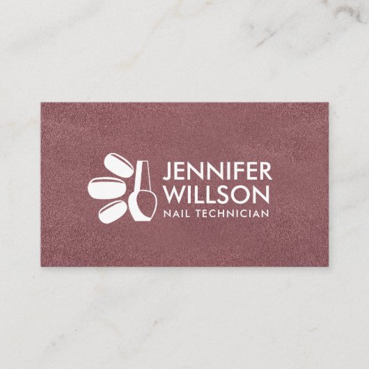 Nägel und Nagellack Logo Ernennung Business C Visitenkarte (Vorderseite)