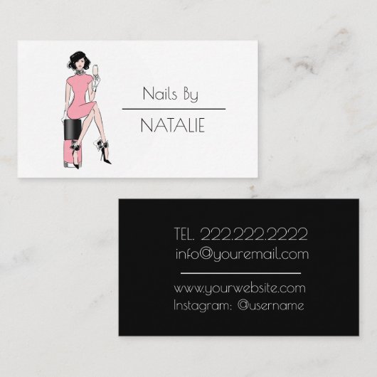 Nägel Visitenkarte (Vorne/Hinten)