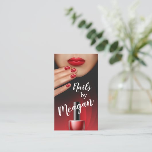 Nägel Visitenkarte (Stehend Vorderseite)