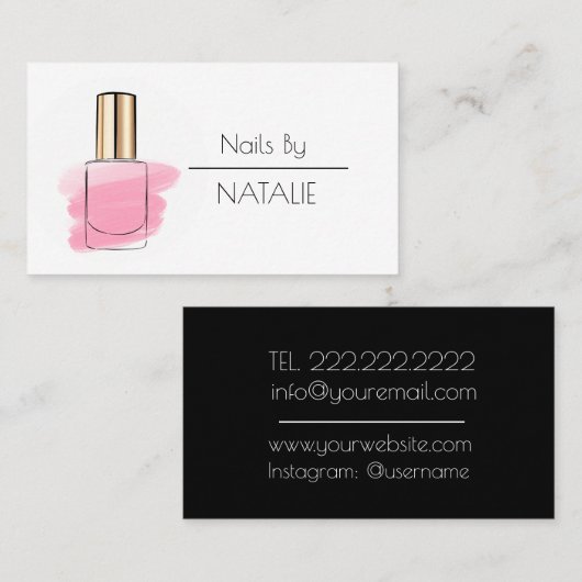 Nägel Visitenkarte (Vorne/Hinten)