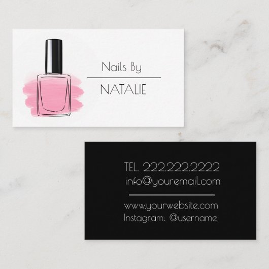 Nägel Visitenkarte (Vorne/Hinten)