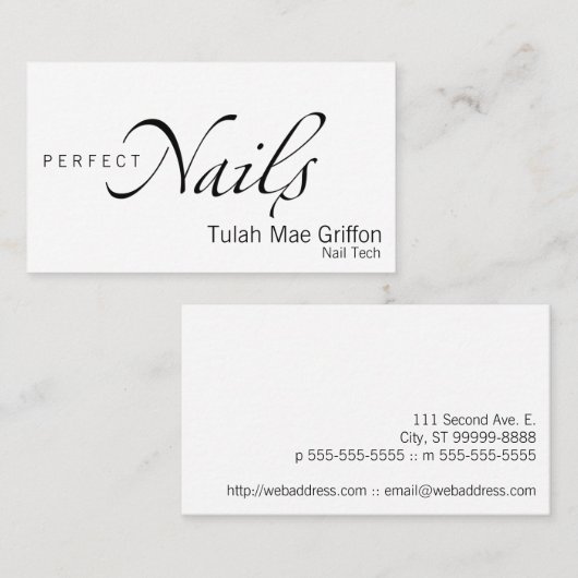 Nägel Visitenkarte (Vorne/Hinten)