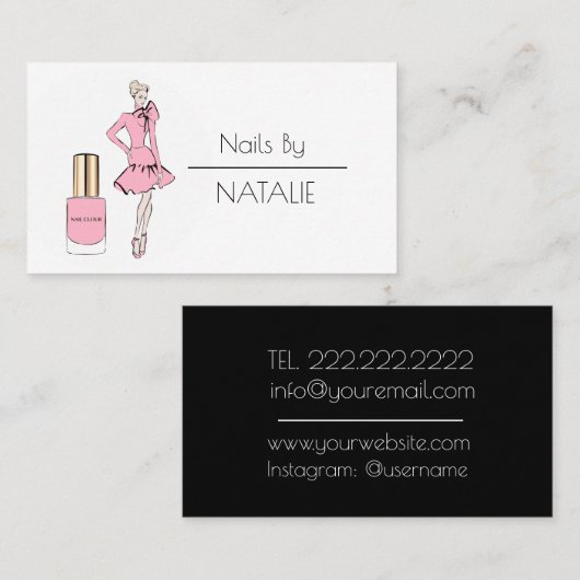 Nägel Visitenkarte (Vorne/Hinten)