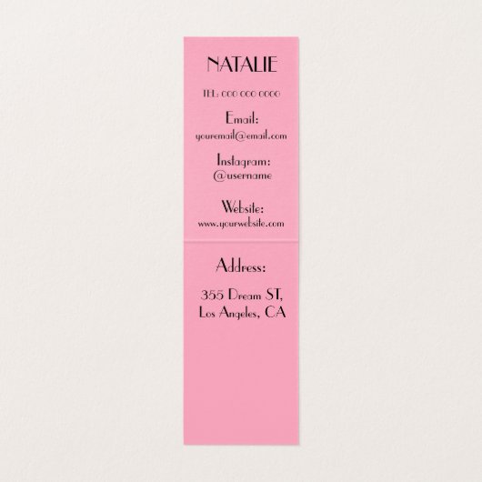 Nägel Visitenkarten (Innenseite Aufgefaltet)