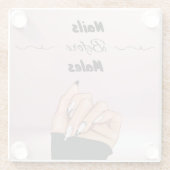 Nägel vor Männern in rosa Untersetzer (Rückseite)