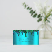 Nägel Wachs Epilation Ozeangrüne BluTeal Visitenkarte (Stehend Vorderseite)